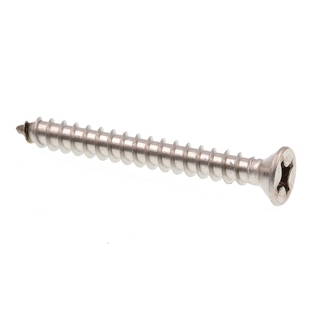 Prime-Line Sheet Metal Screw, Self-Tap, Flat, Phil Dr No. 12 X 2in 18-8 Stainless Steel 100PK 9017574